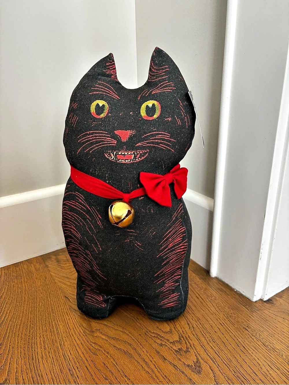 NWT John Derian x Target Halloween Cat Doorstop Black & Red NWT Halloween Decor